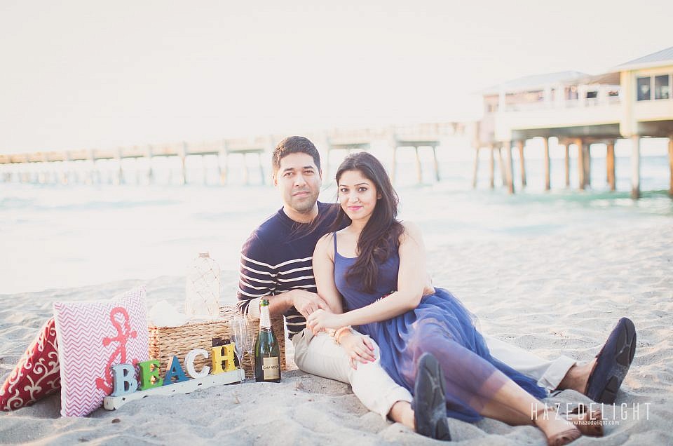 Shweta & Jay: Engagement Photography at Dania Beach Pier, Fl