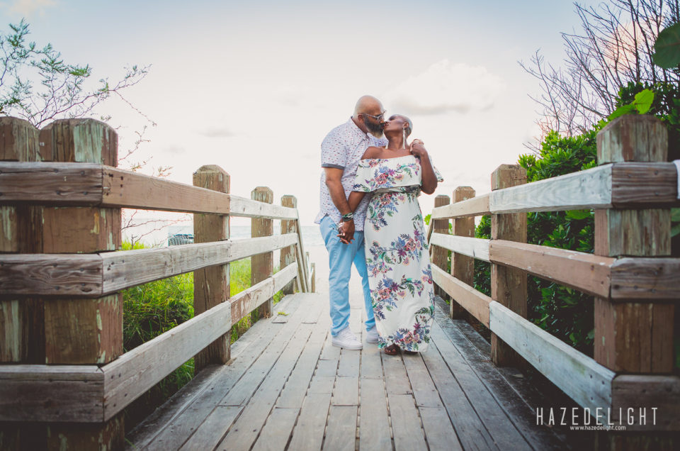 Donnisha & Al: Engagement Photos at South Beach, FL.